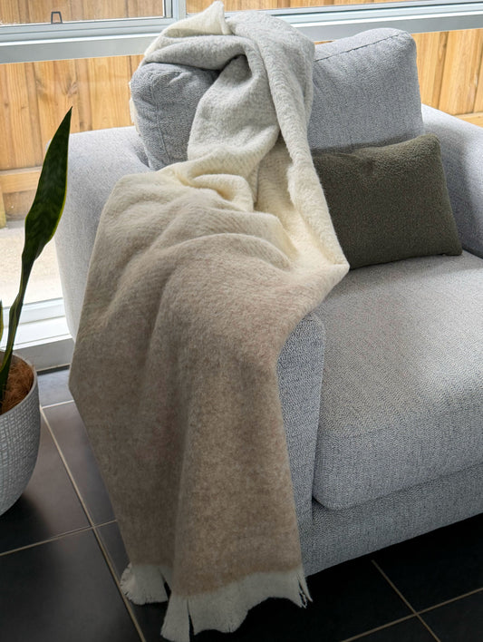 Ombre Brushed Alpaca Throw