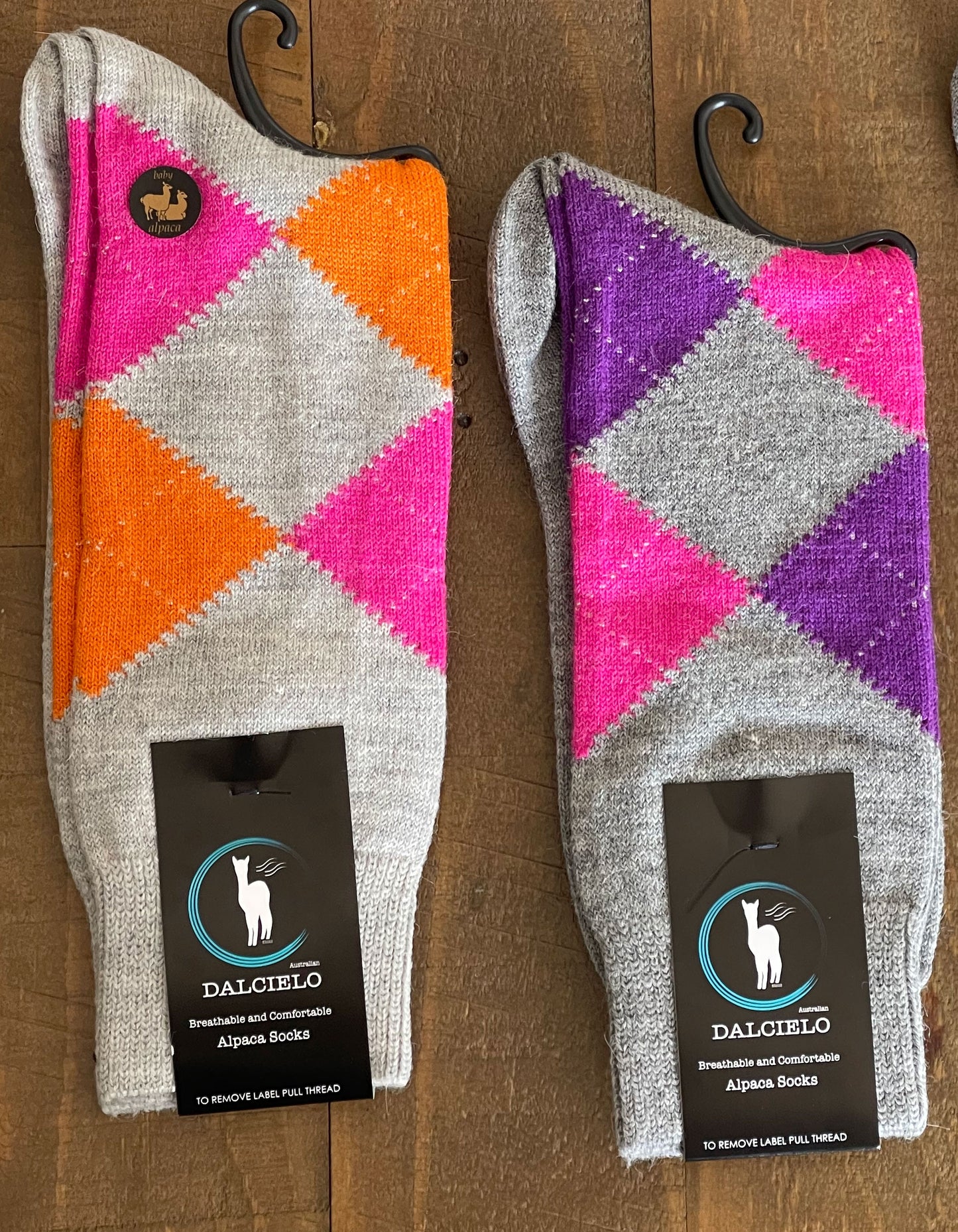 Baby Alpaca Argyle Socks