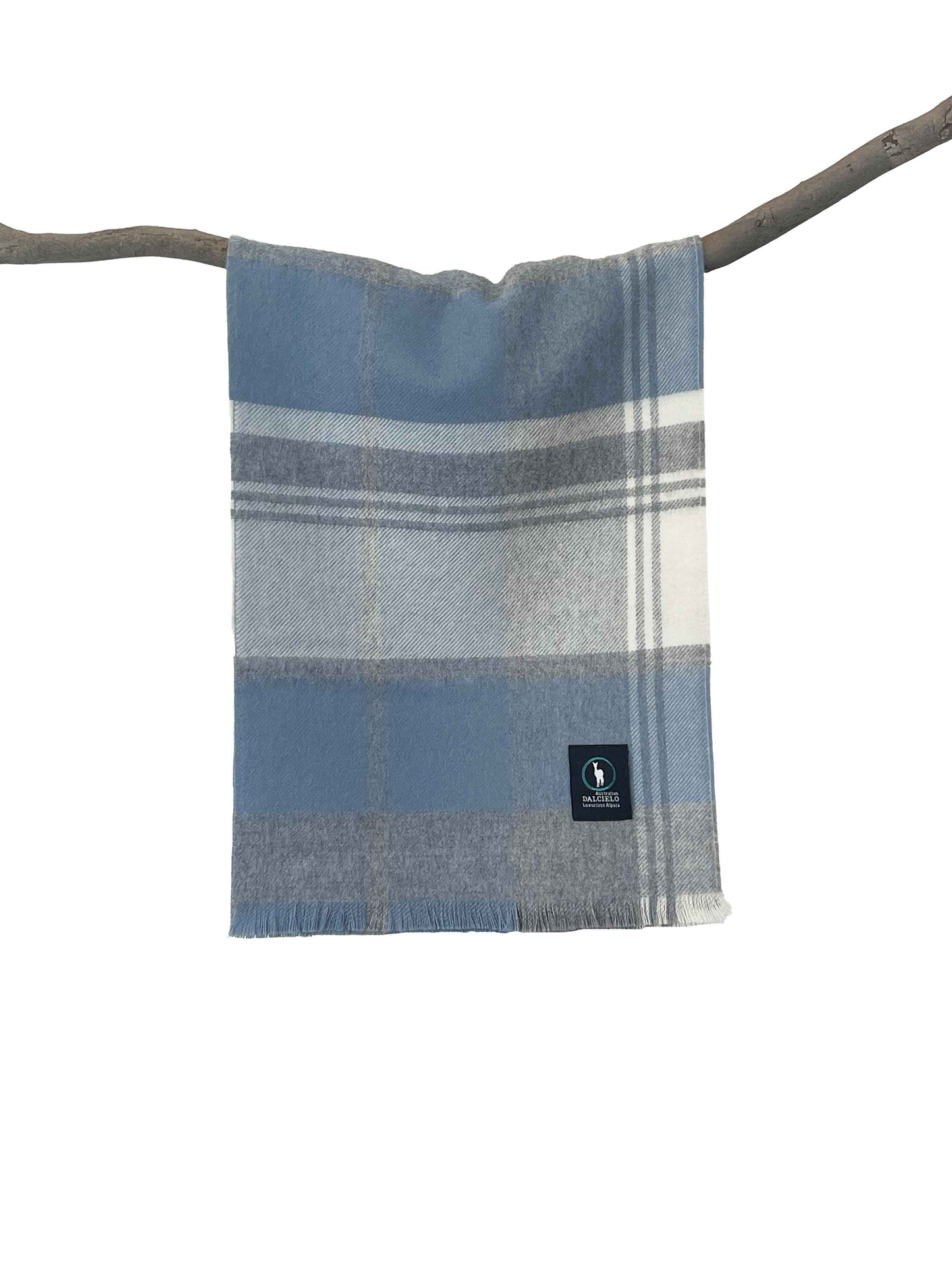 SHORT FRINGE PLAID SCARF