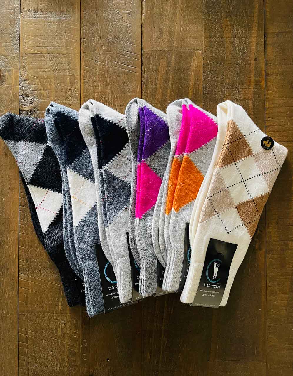 Baby Alpaca Argyle Socks