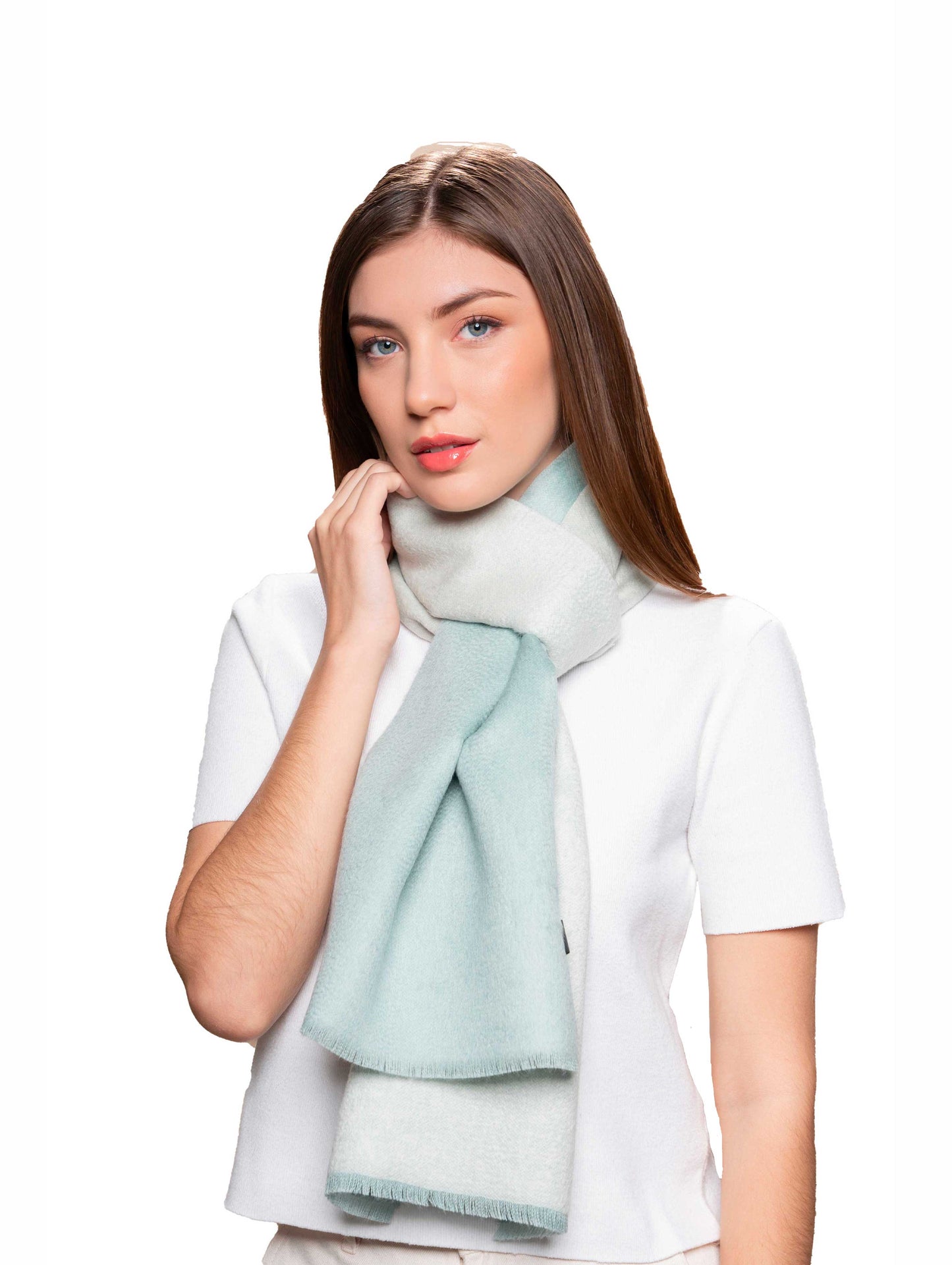 Dalcielo Baby Suri Alpaca Double sided Scarf