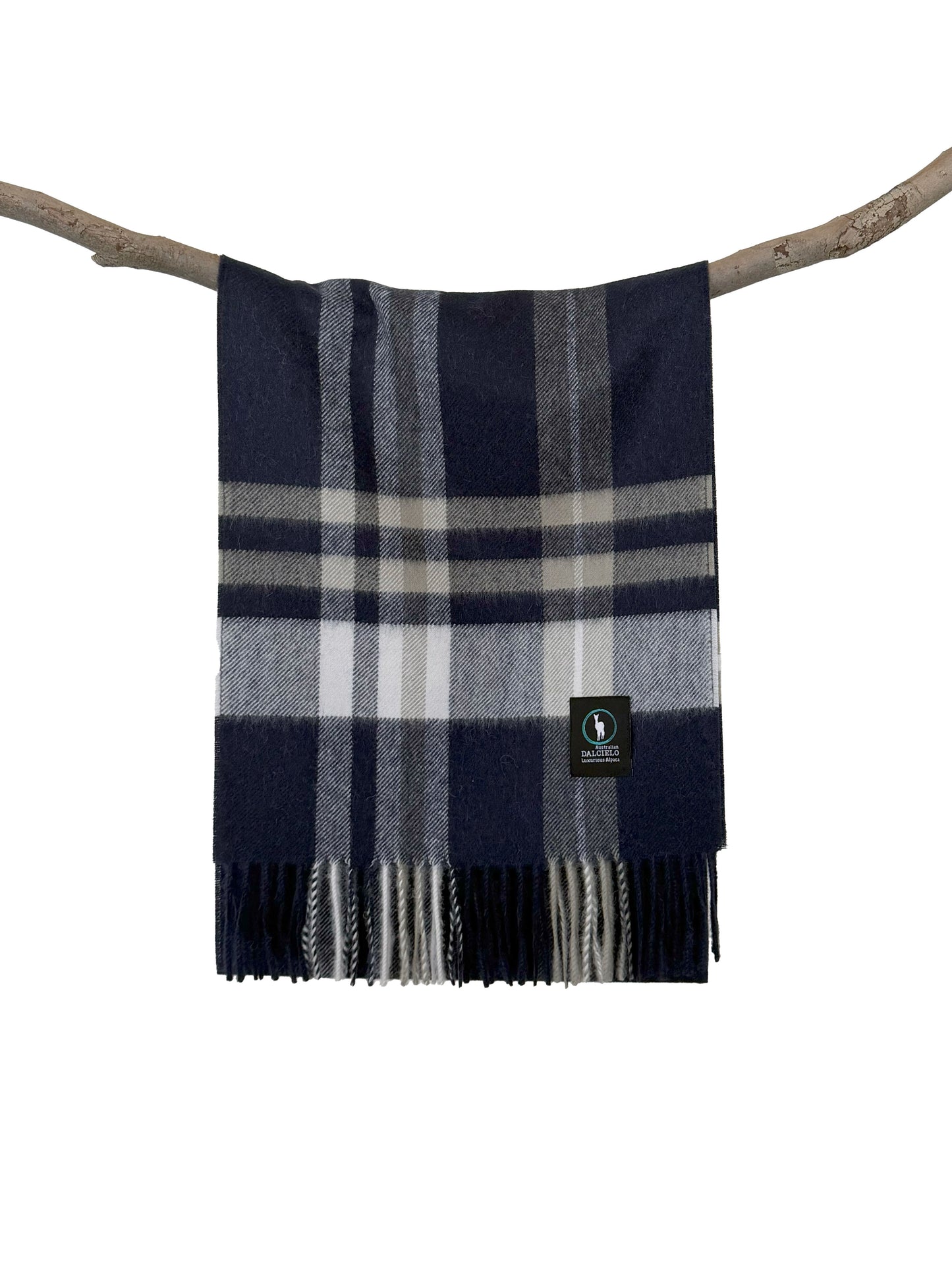 Dalcielo Alpaca Check Scarf D8