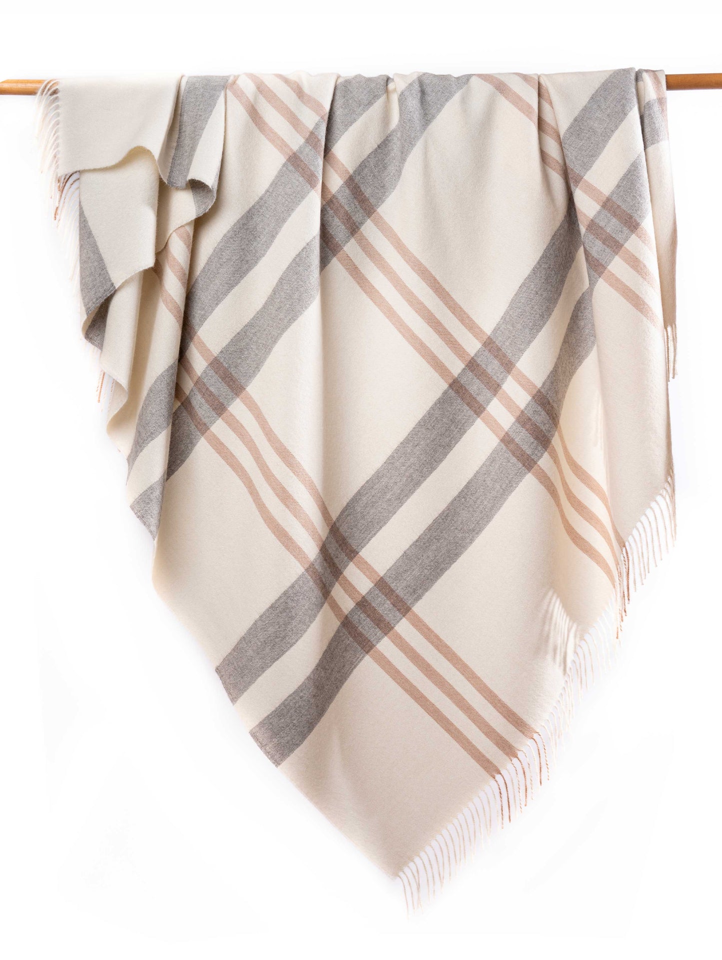 Eco-friendly Alpaca Check Throw Blanket