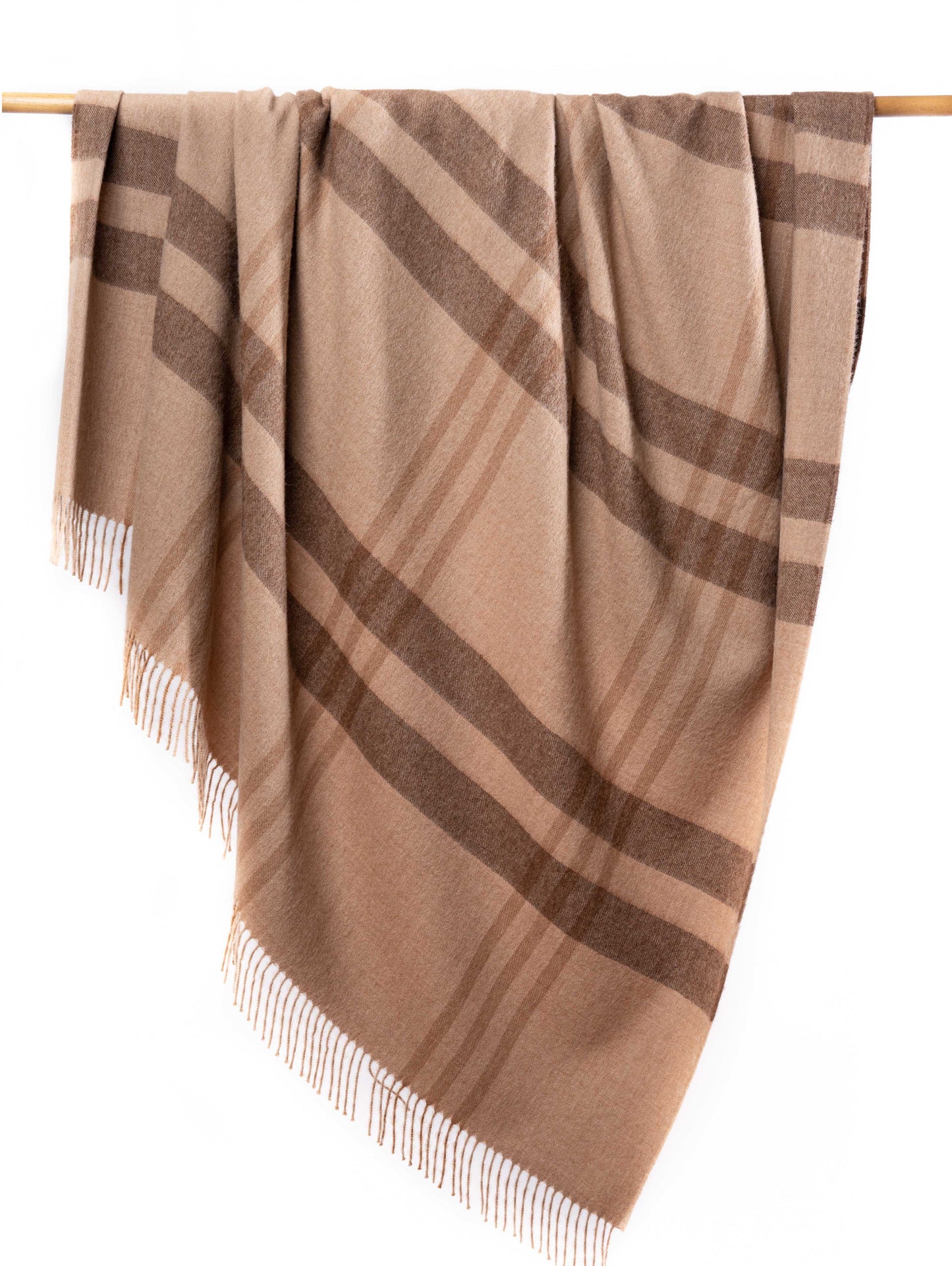 Eco-friendly Alpaca Check Throw Blanket