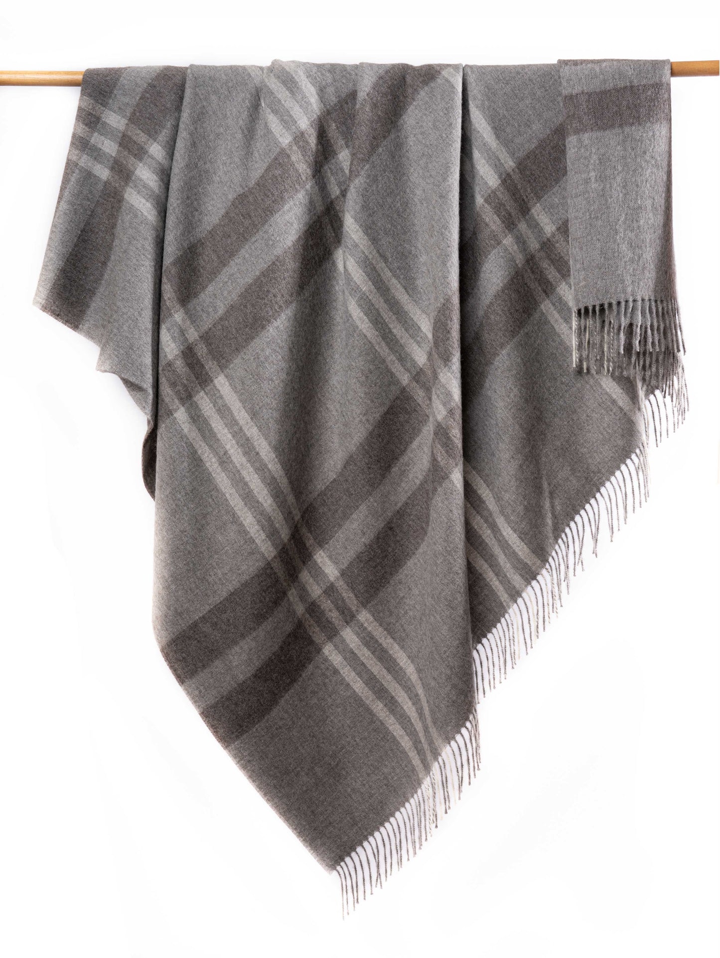 Eco-friendly Alpaca Check Throw Blanket