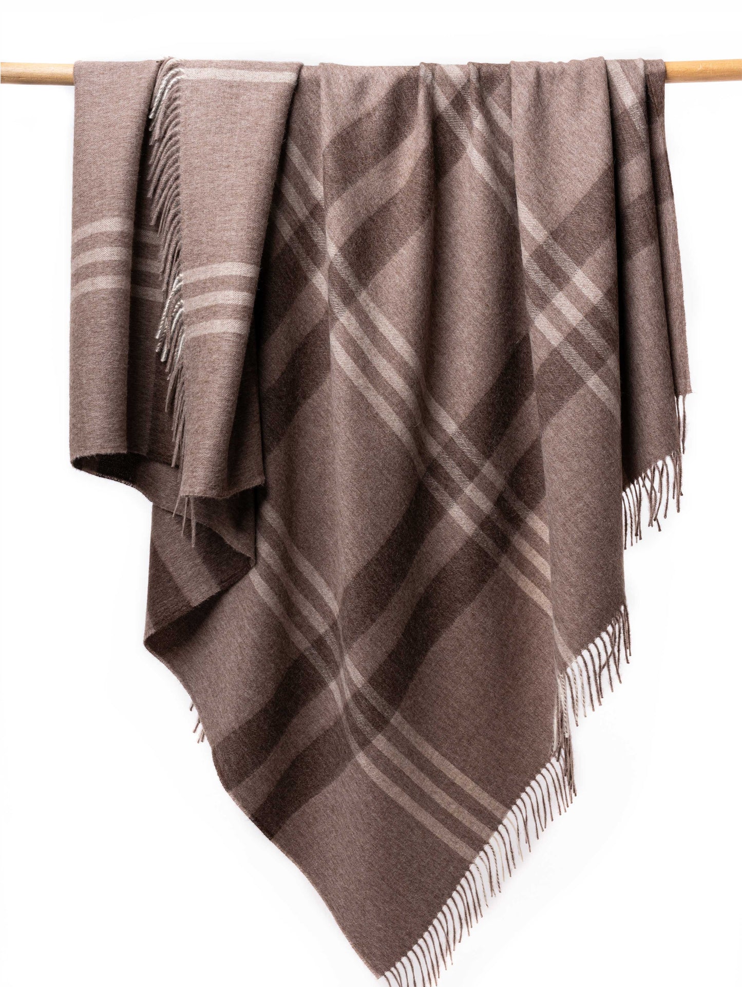 Eco-friendly Alpaca Check Throw Blanket