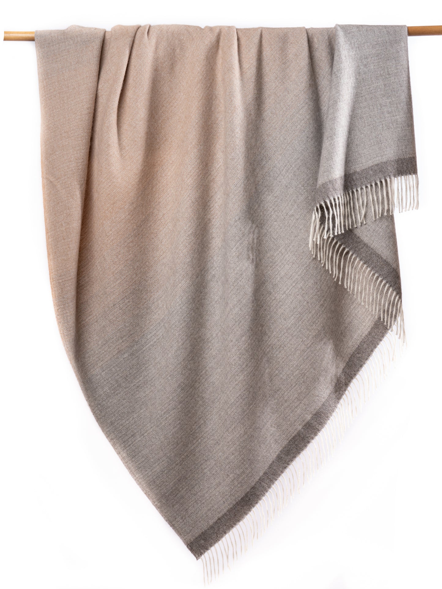 Eco-Friendly Ombre Alpaca Throw Blanket