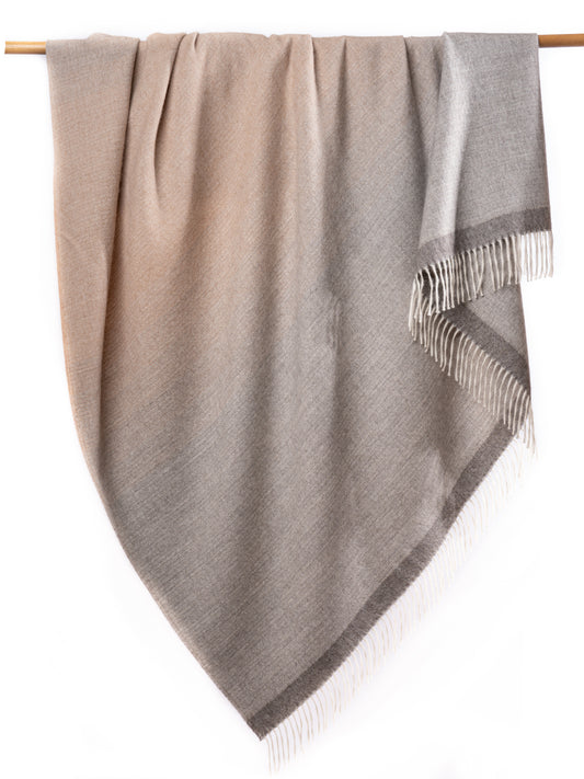 Eco-Friendly Ombre Alpaca Throw Blanket