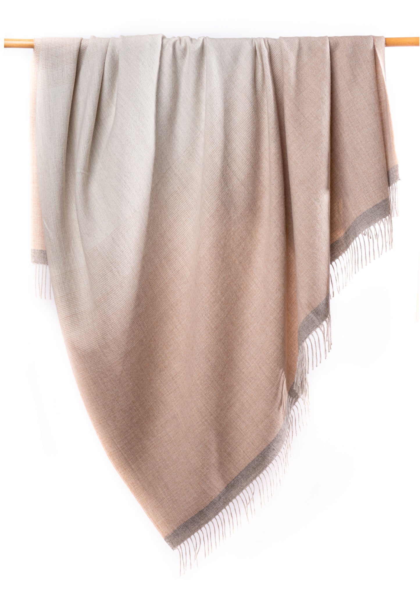 Eco-Friendly Ombre Alpaca Throw Blanket