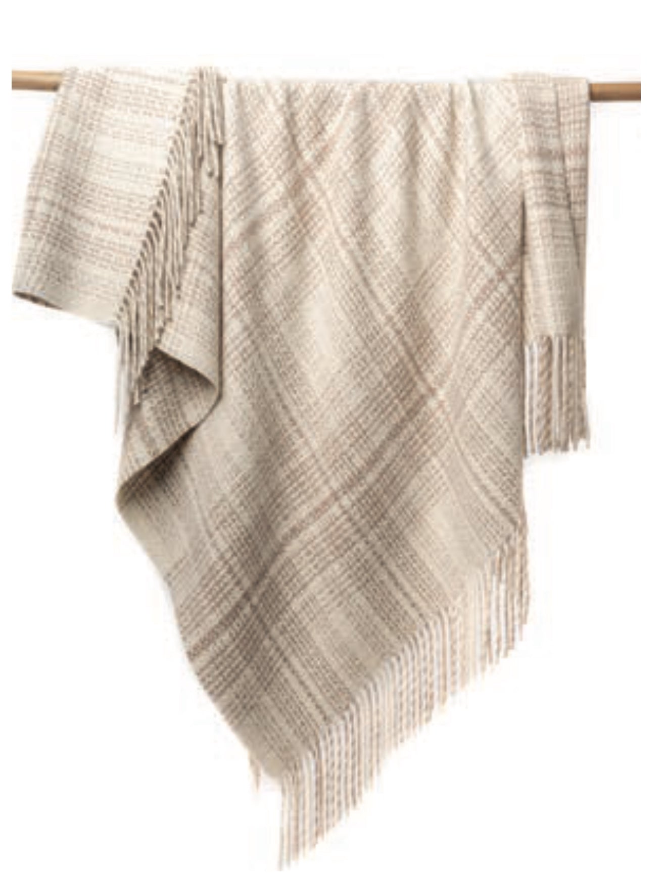 Rustic Alpaca Plaid Throw