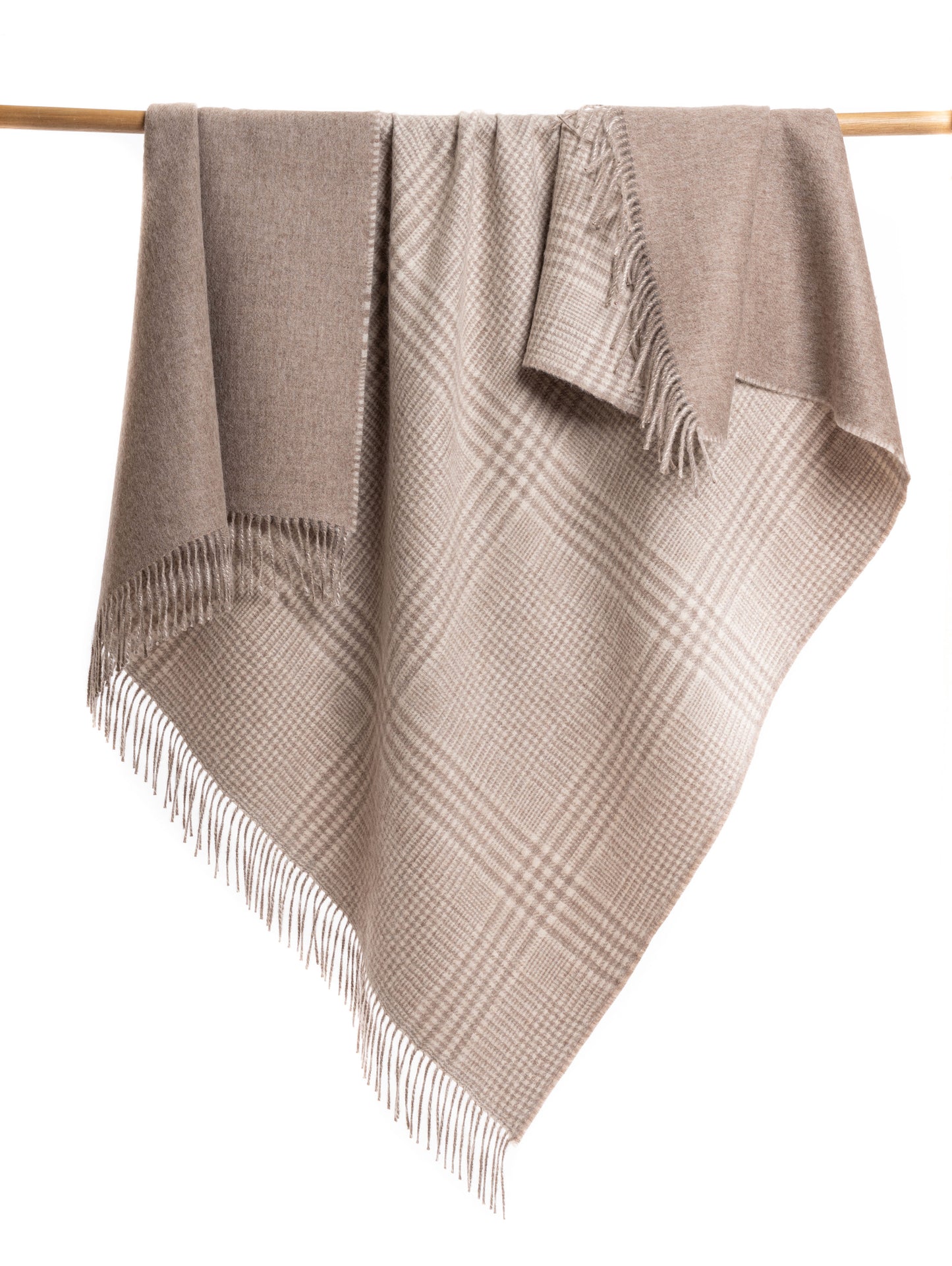 Double Sided Structured Alpaca Throw Blanket