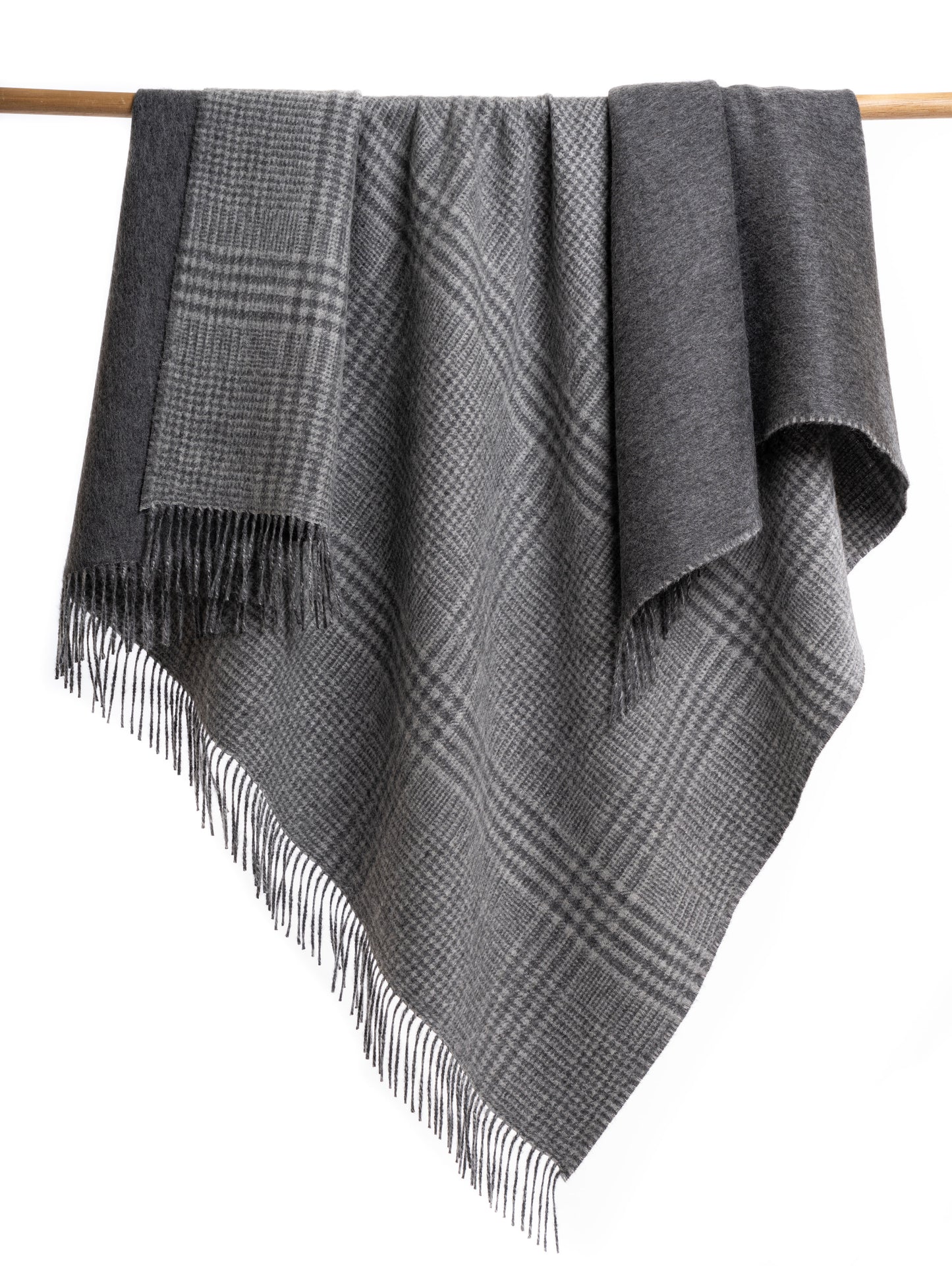 Double Sided Structured Alpaca Throw Blanket