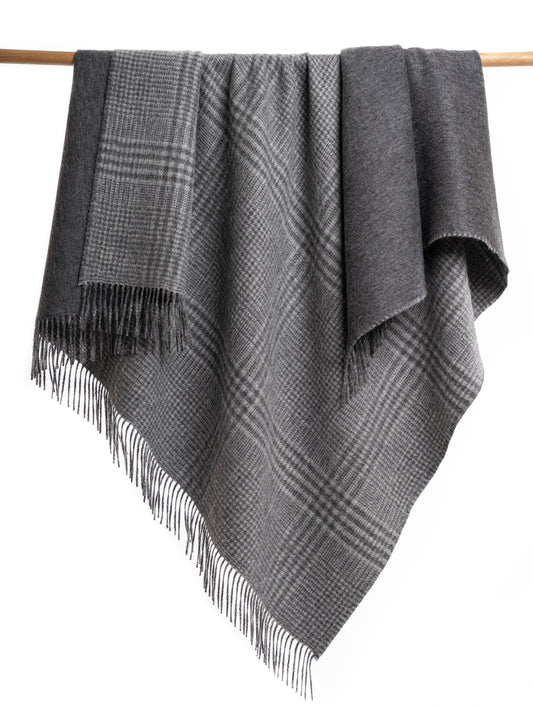 Double Sided Structured Alpaca Throw Blanket
