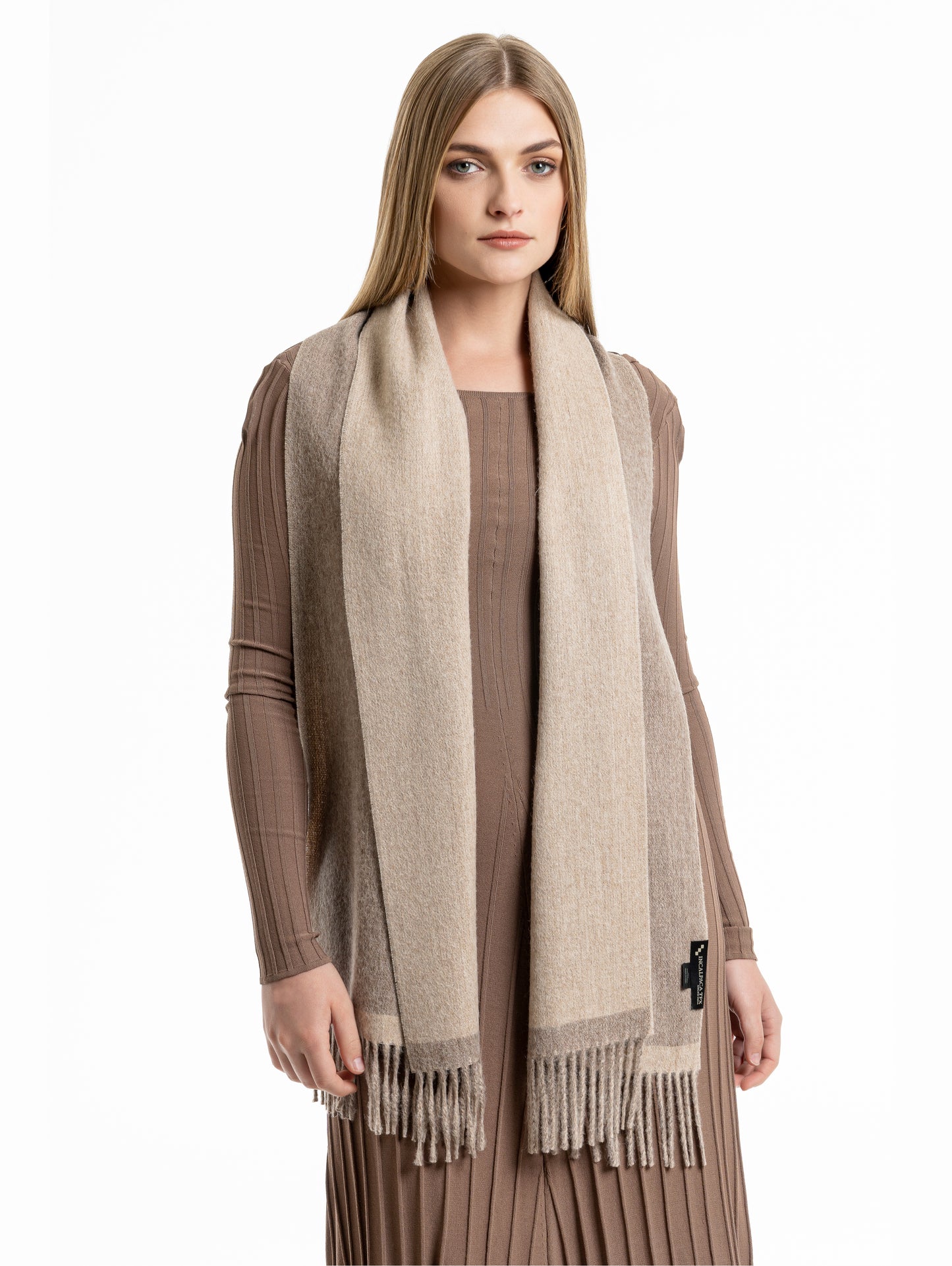 Dalcielo Baby Alpaca Bicolour Scarf ECO Friendly