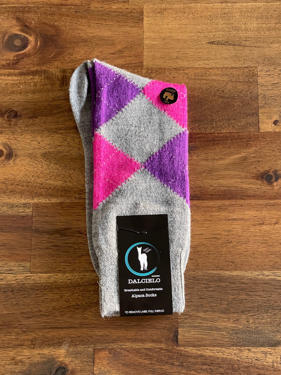 Baby Alpaca Argyle Socks