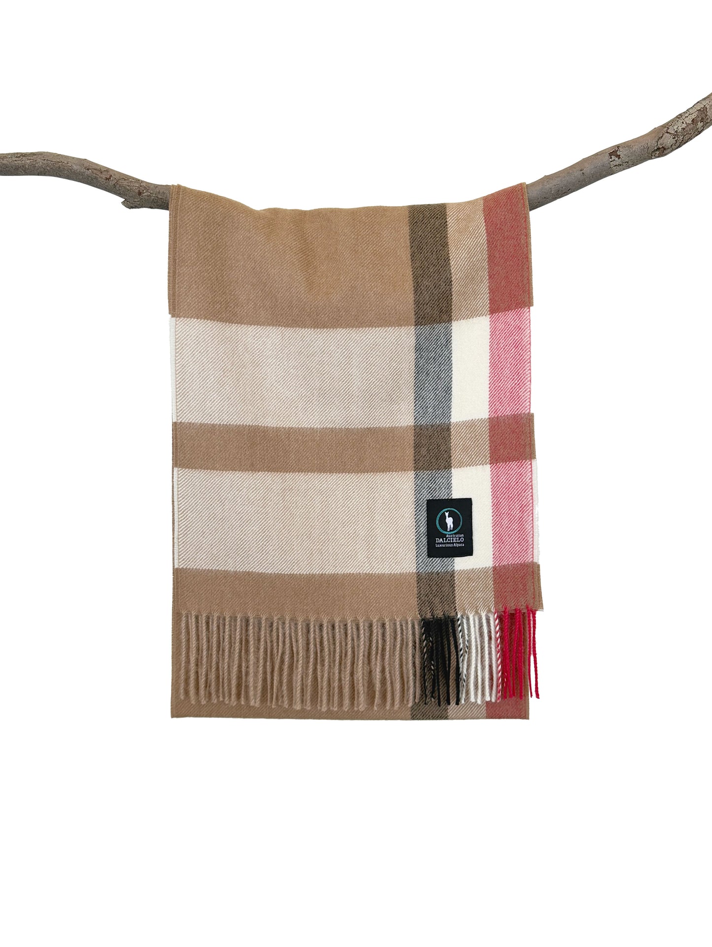 Dalcielo Alpaca Check Scarf L2