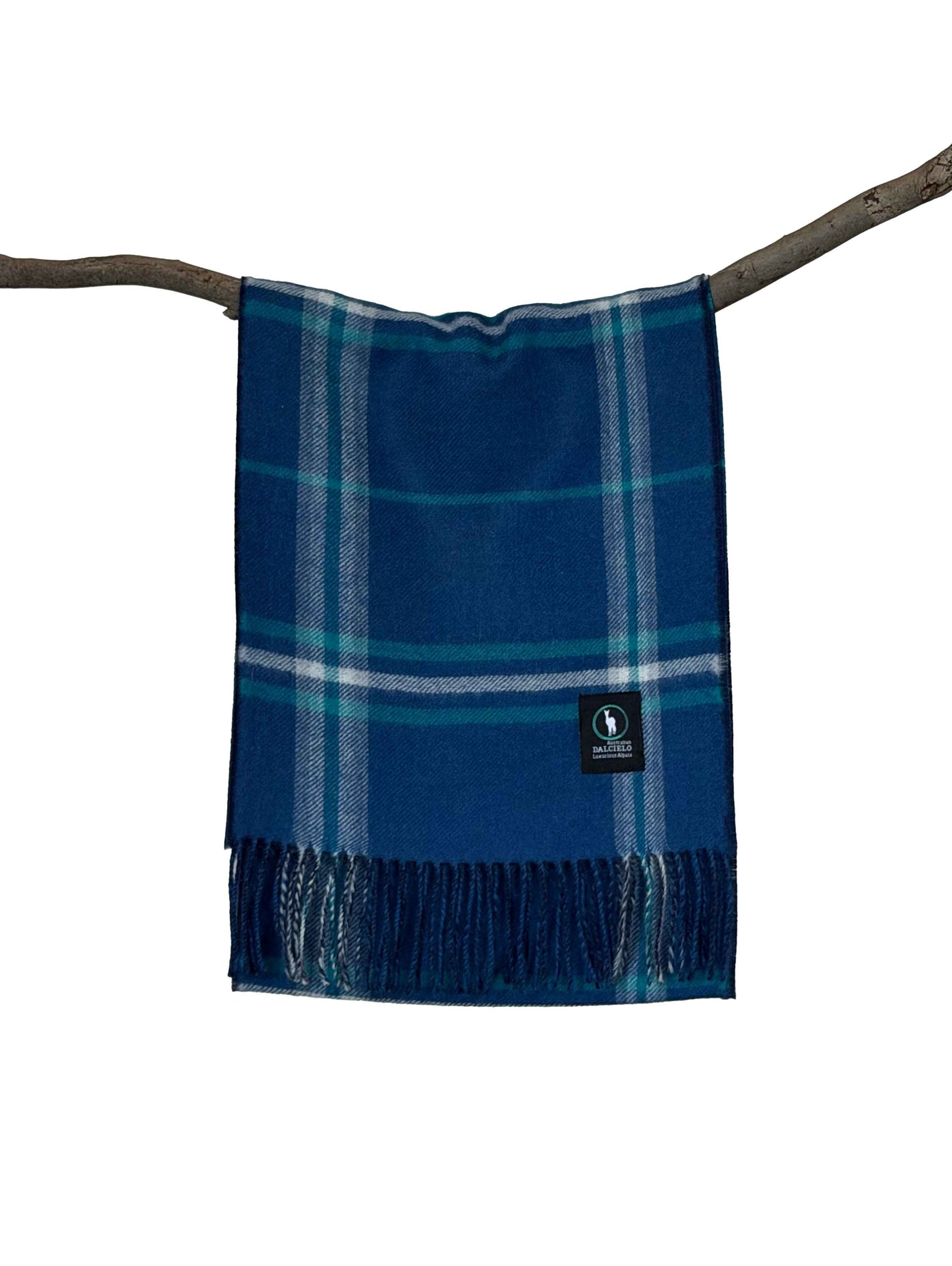 Double Sided Alpaca Check Scarf