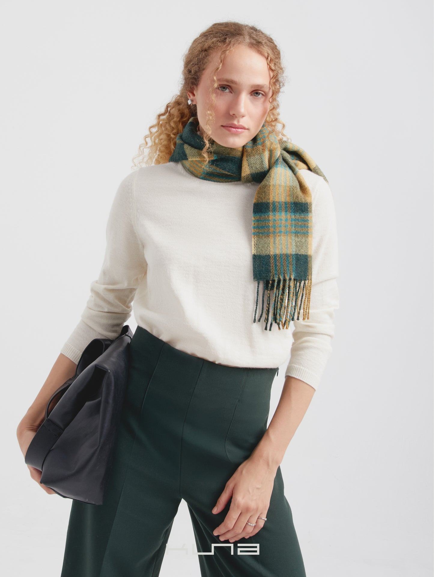 Check Alpaca Scarf