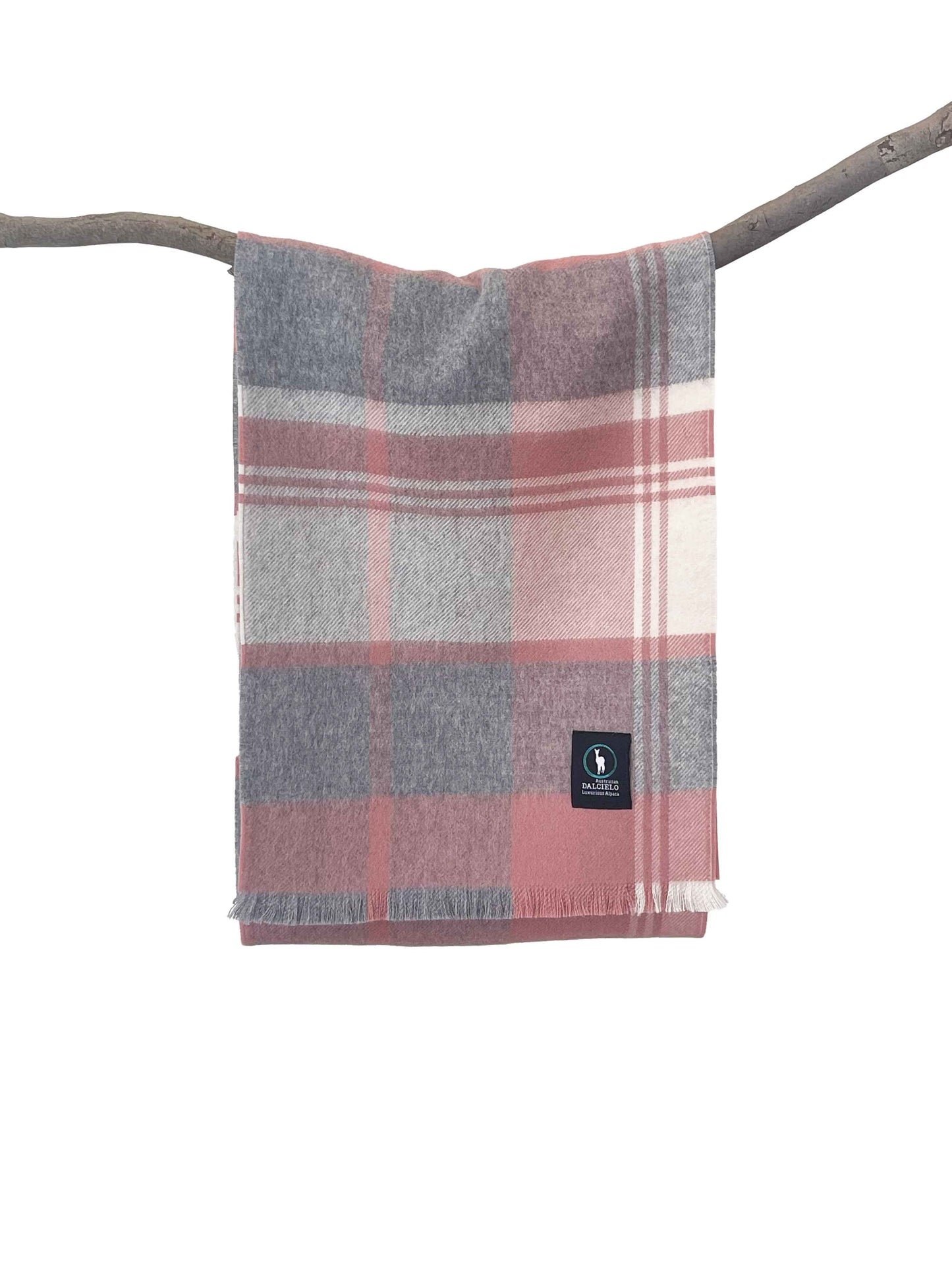 SHORT FRINGE PLAID SCARF