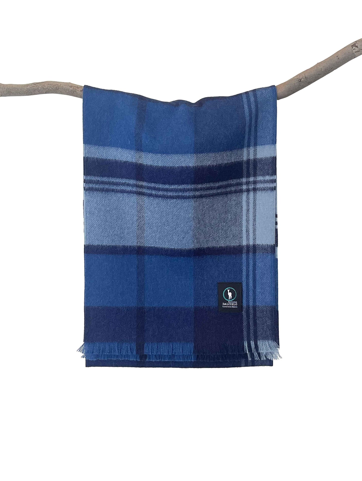 SHORT FRINGE PLAID SCARF