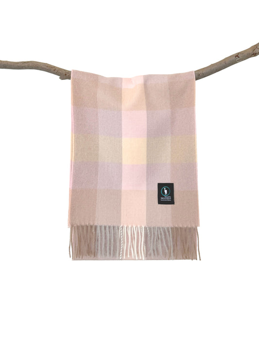 Dalcielo Alpaca Block Check Scarf