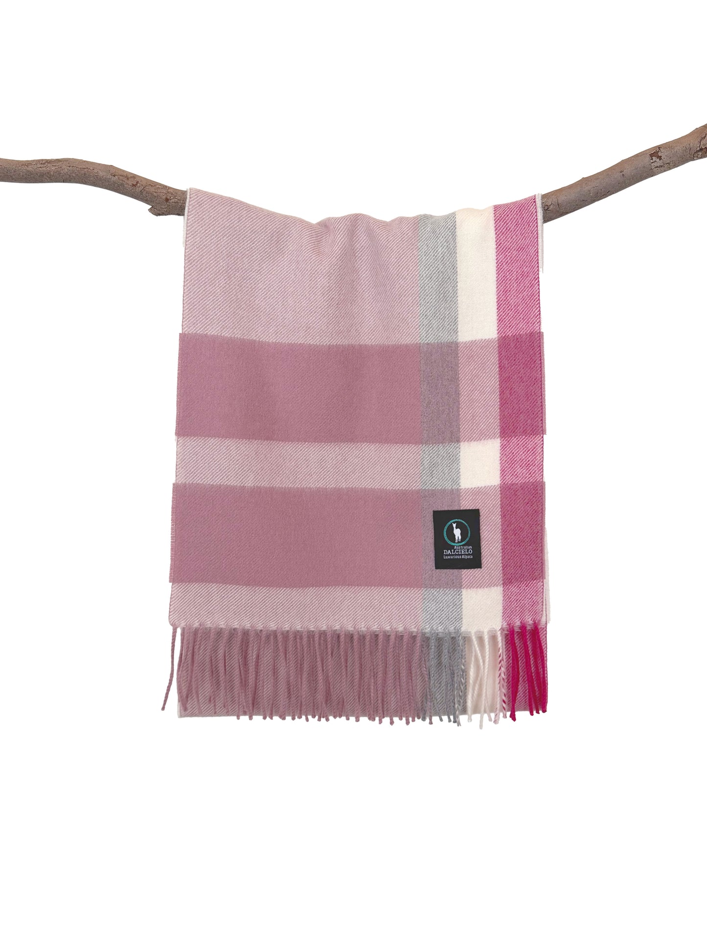 Dalcielo Alpaca Check Scarf L2