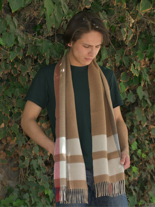 Dalcielo Alpaca Check Scarf L2