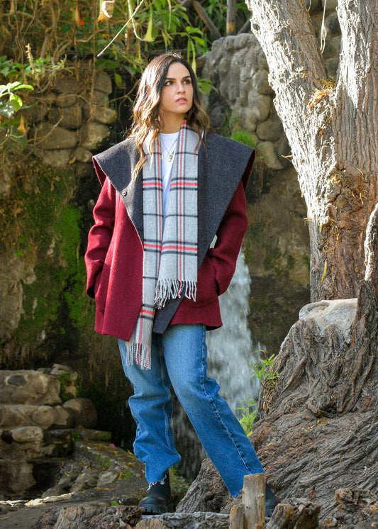 Dalcielo Alpaca Scarf Check L3